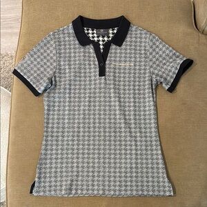 Porsche Polo Shirt - Gray Houndstooth